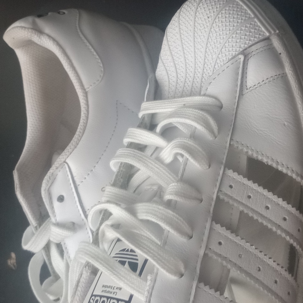 Adidas superstar shell toes transparent white